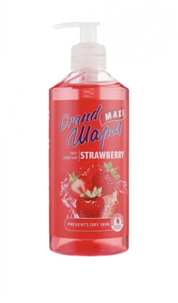Мило туалетне рідке Grand Шарм (MAXI) STRAWBERRY 500л